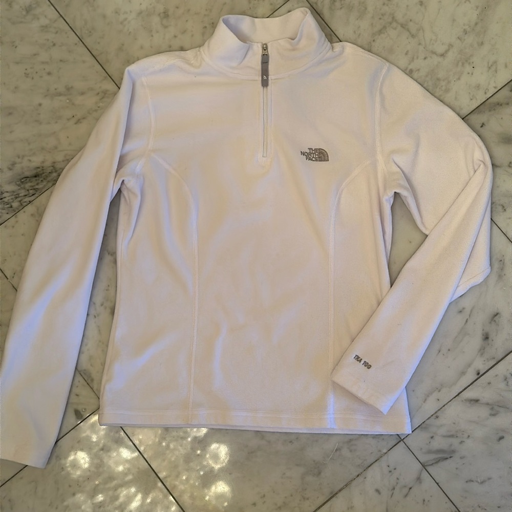 The North Face white fleece pullover - women’s S